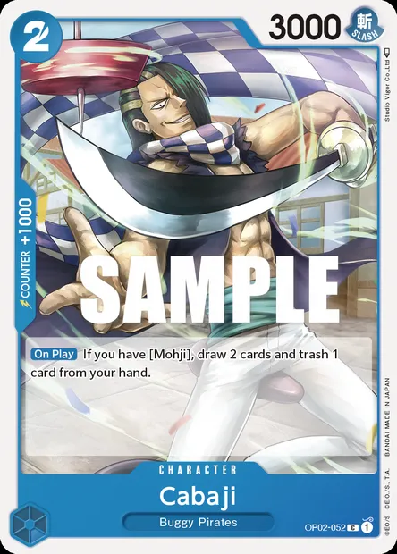 Cabaji, One Piece card OP02-052 — PARAMOUNT WAR set