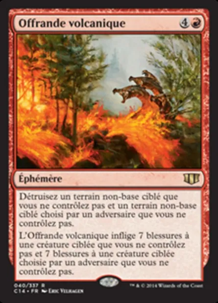 Offrande volcanique, carte Magic C14 40 — extension Commander 2014