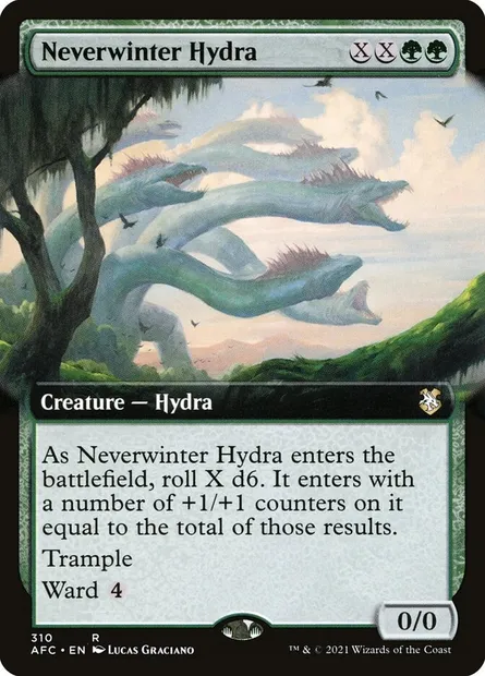 Neverwinter Hydra, Magic card AFC 310 — Forgotten Realms Commander set