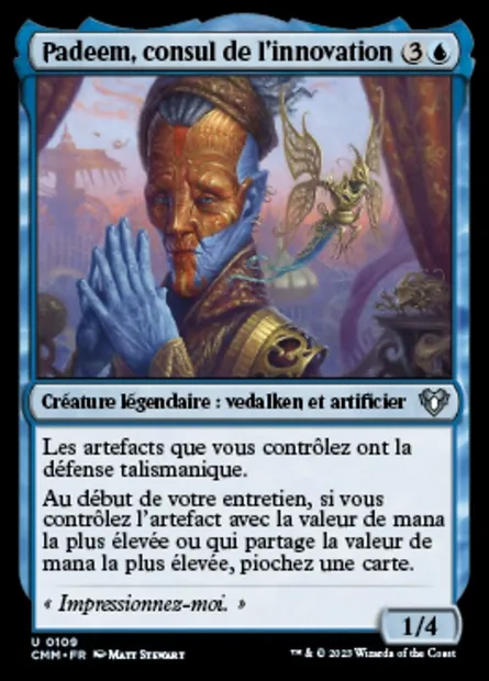Padeem, consul de l'innovation, carte Magic CMM 109 — extension Commander Masters