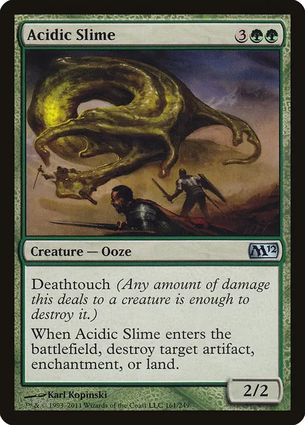 Acidic Slime, Magic card M12 161 — Magic 2012 set