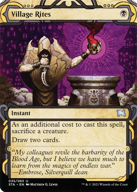 Village Rites, Magic card STA 35 — Strixhaven Mystical Archive set