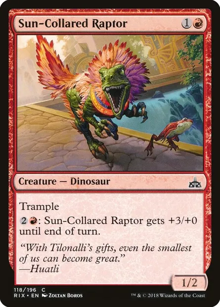 Sun-Collared Raptor, Magic card RIX 118 — Rivals of Ixalan set