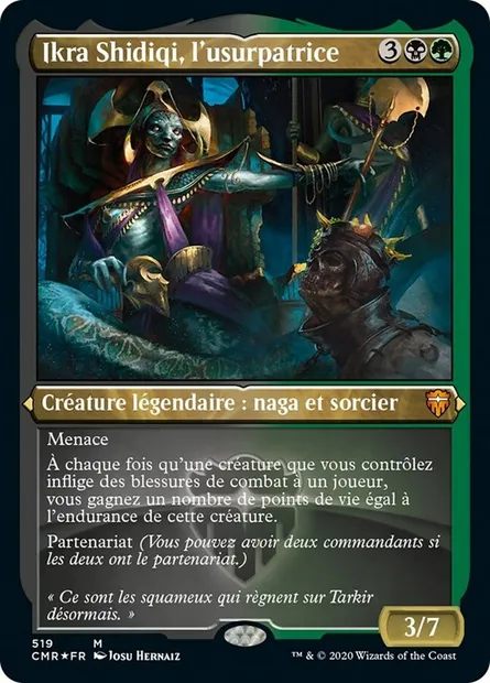 Ikra Shidiqi, l'usurpatrice, carte Magic CMR 519 — extension Commander Legends