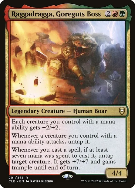 Raggadragga, Goreguts Boss, Magic card CLB 291 — Commander Legends: Battle for Baldur's Gate set