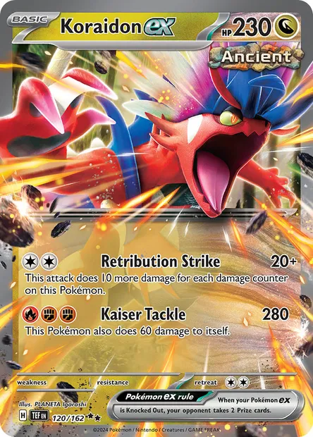 Koraidon ex, Pokémon card TEF 120 — Temporal Forces set