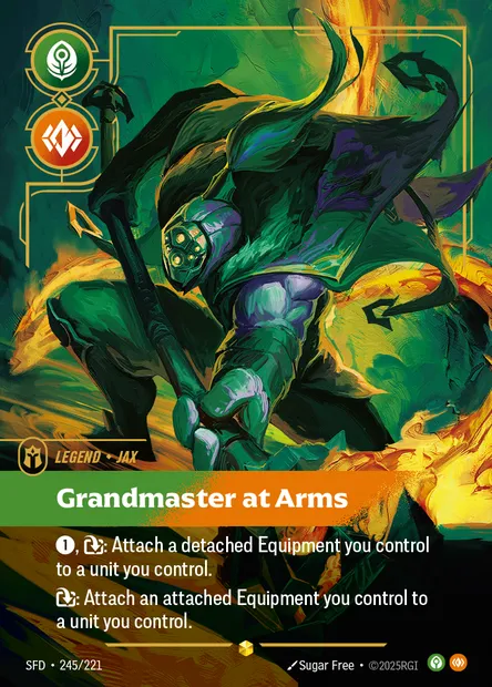 Grandmaster at Arms, carte Riftbound SFD 245 — extension Spiritforged