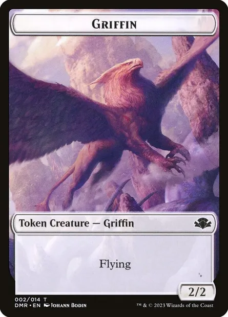 Griffin, carte Magic TDMR 2 — extension Dominaria Remastered Tokens