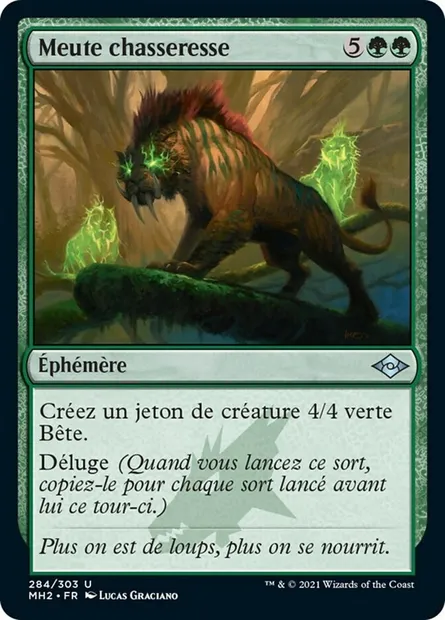 Meute chasseresse, carte Magic MH2 284 — extension Horizons du Modern 2