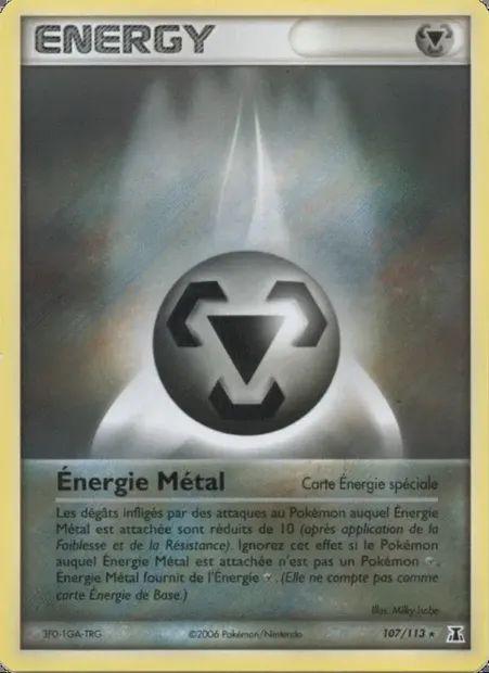 Énergie Métal, carte Pokémon DS 107 — extension EX Espèces Delta
