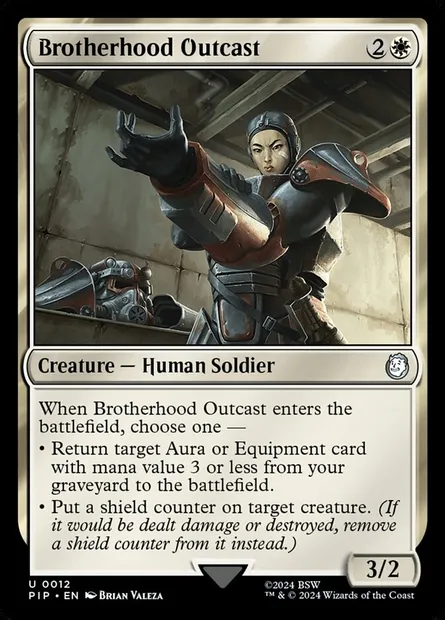 Brotherhood Outcast, Magic card PIP 12 — Fallout set