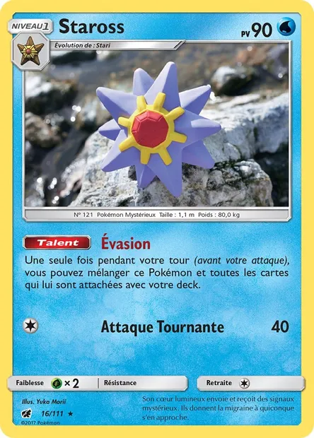 Staross, carte Pokémon CIN 16 — extension Invasion Carmin