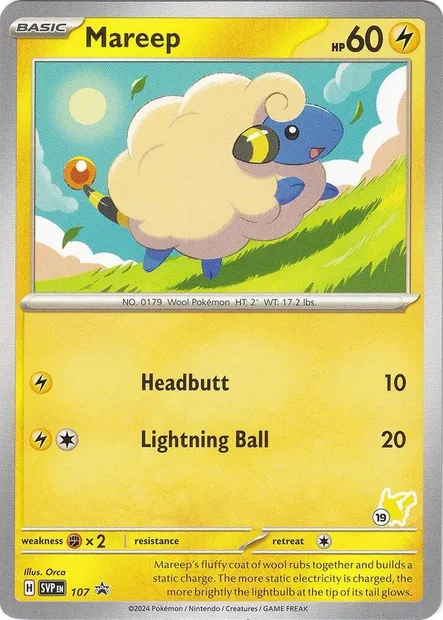 Mareep, Pokémon card BA24 107-19 — Battle Academy 2024 set
