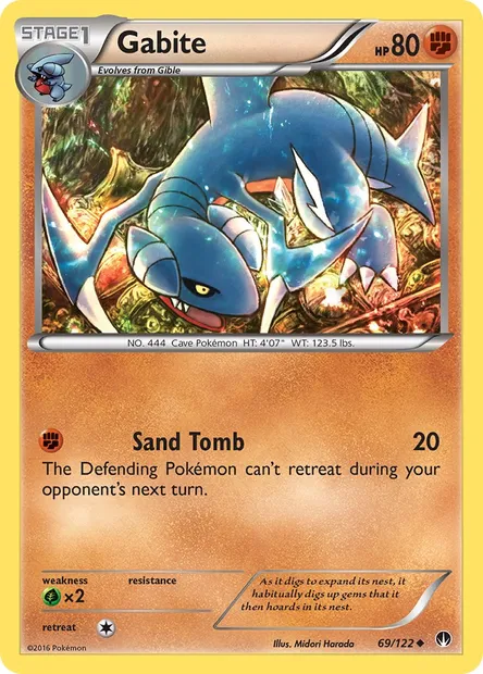 Gabite, Pokémon card BKP 69 — BREAKpoint set