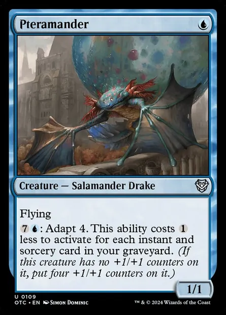 Pteramander, Magic card OTC 109 — Outlaws of Thunder Junction Commander set