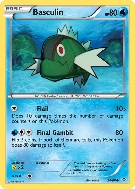 Basculin, Pokémon card EPO 24 — Emerging Powers set