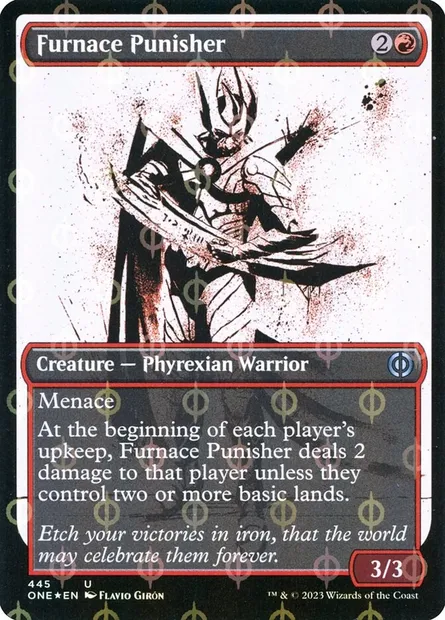 Furnace Punisher, Magic card ONE 445 — Phyrexia: All Will Be One set