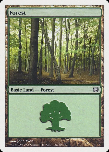 Forest, Magic card 9ED 349 — Ninth Edition set