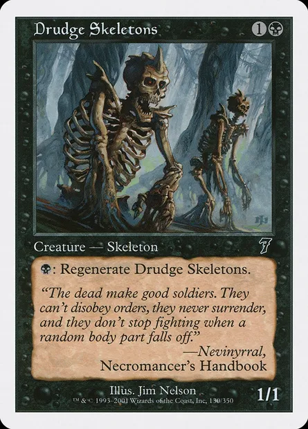 Drudge Skeletons, Magic card 7ED 130 — Seventh Edition set
