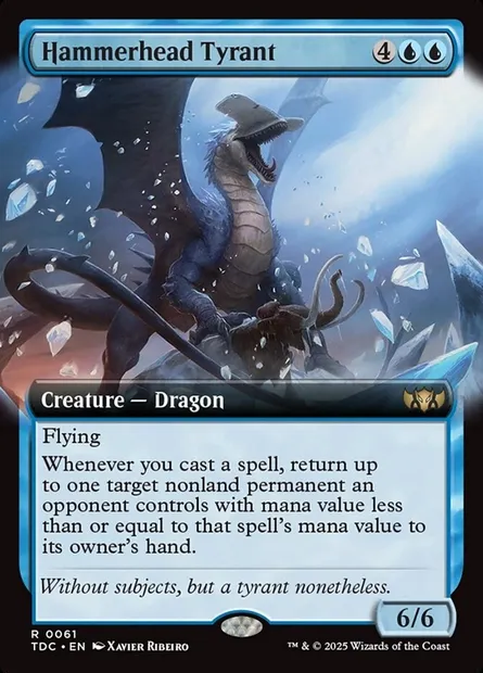 Hammerhead Tyrant, Magic card TDC 61 — Tarkir: Dragonstorm Commander set