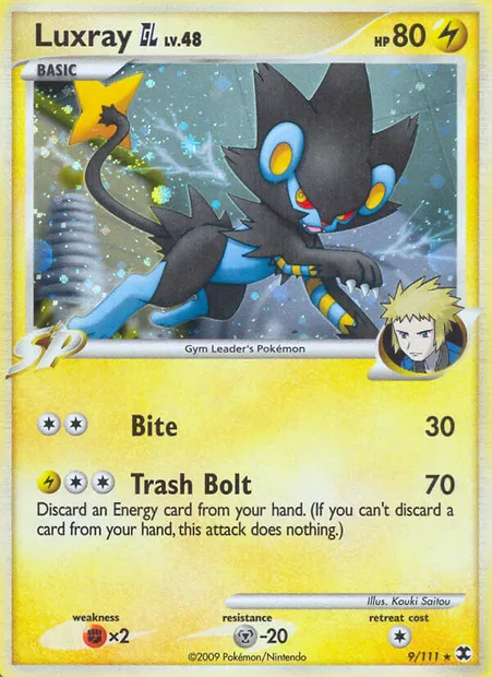 Luxray GL, Pokémon card RR 9 — Rising Rivals set