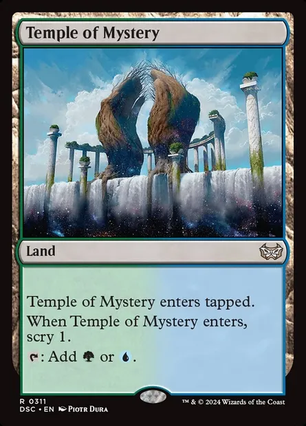 Temple of Mystery, Magic card DSC 311 — Duskmourn: House of Horror Commander set