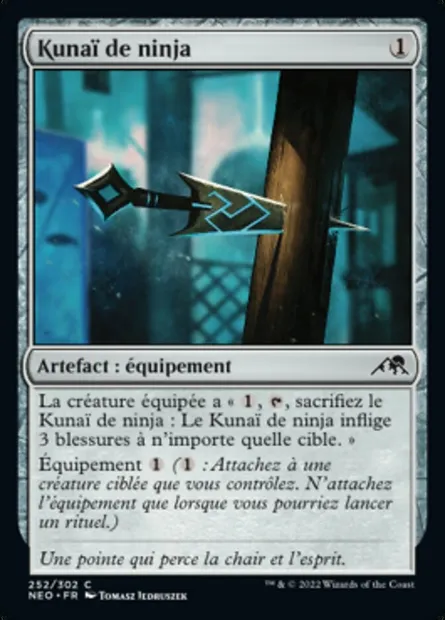Kunaï de ninja, carte Magic NEO 252 — extension Kamigawa: La Dynastie Néon