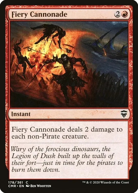 Fiery Cannonade, Magic card CMR 178 — Commander Legends set