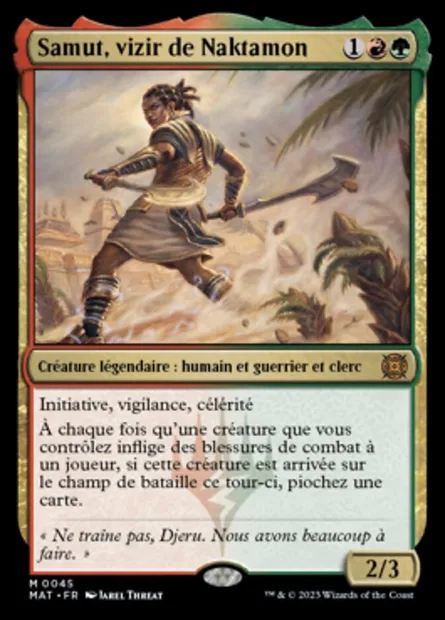 Samut, vizir de Naktamon, carte Magic MAT 45 — extension L'invasion des machines : le jour d'après