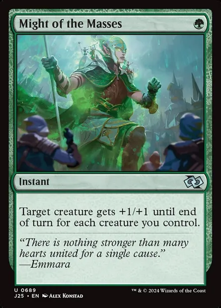Might of the Masses, Magic card J25 689 — Foundations Jumpstart set
