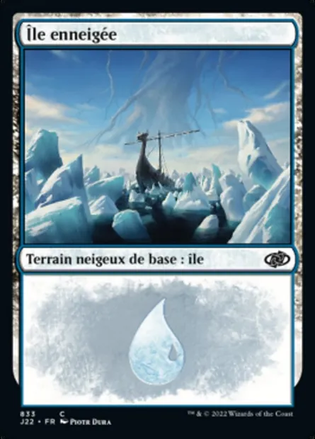 Île enneigée, carte Magic J22 833 — extension Jumpstart 2022