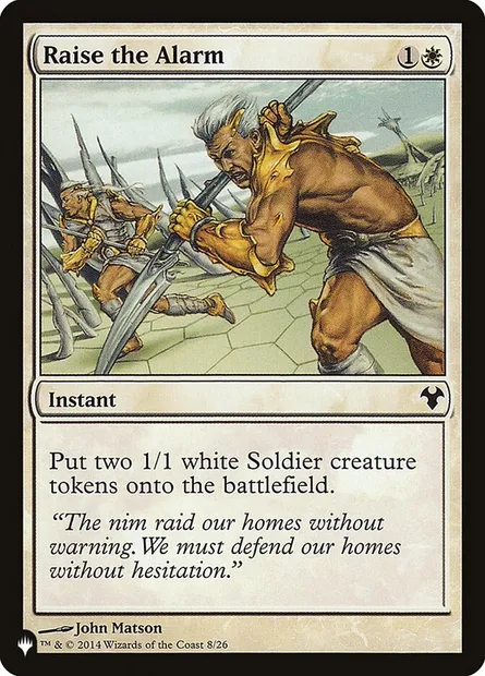 Sonner l'alerte, carte Magic PLST MD1-8 — extension The List