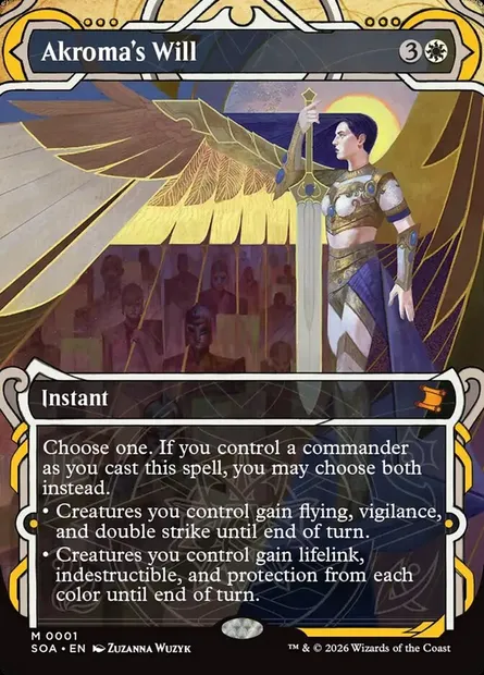 Akroma's Will, Magic card SOA 1 — Secrets of Strixhaven Mystical Archive set