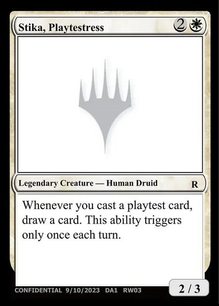 Stika, Playtestress, carte Magic UNK RW03d — extension Unknown Event