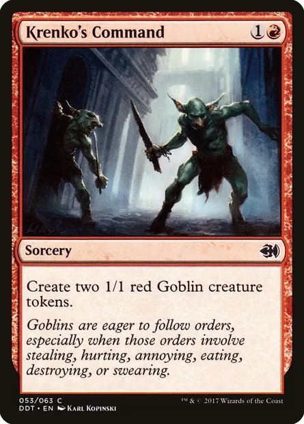 Krenko's Command, Magic card DDT 53 — Duel Decks: Merfolk vs. Goblins set