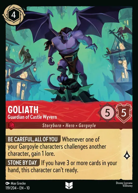 Goliath - Guardian of Castle Wyvern, Disney Lorcana card CH10-119 — Whispers in the Well set
