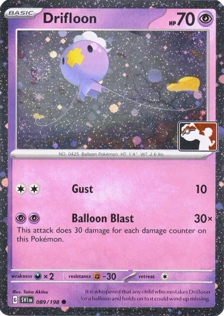 Drifloon, Pokémon card PPS 089 — Play! Pokémon Prize Pack Series set