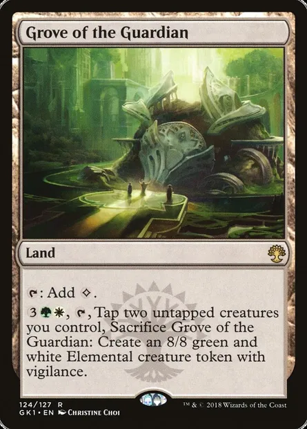 Grove of the Guardian, Magic card GK1 124 — GRN Guild Kit set