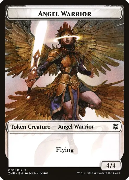 Angel Warrior, carte Magic TZNR 1 — extension Zendikar Rising Tokens
