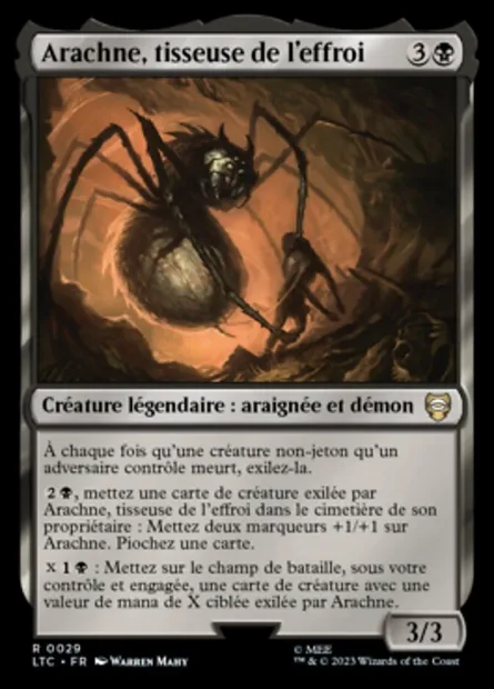 Arachne, tisseuse de l'effroi, carte Magic LTC 29 — extension Tales of Middle-earth Commander