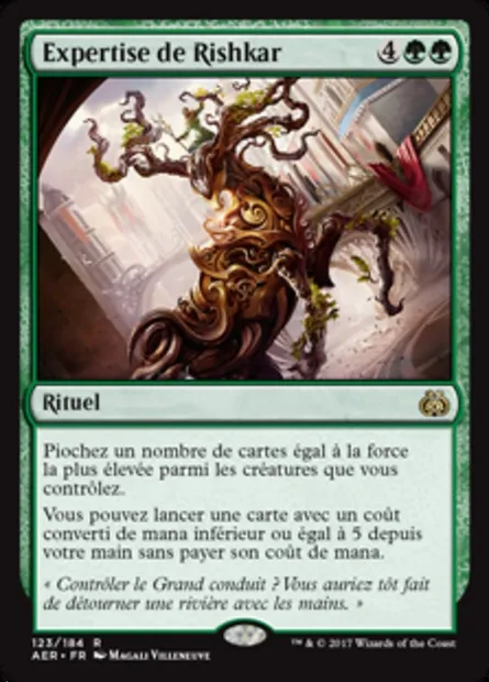 Expertise de Rishkar, carte Magic AER 123 — extension La révolte éthérique