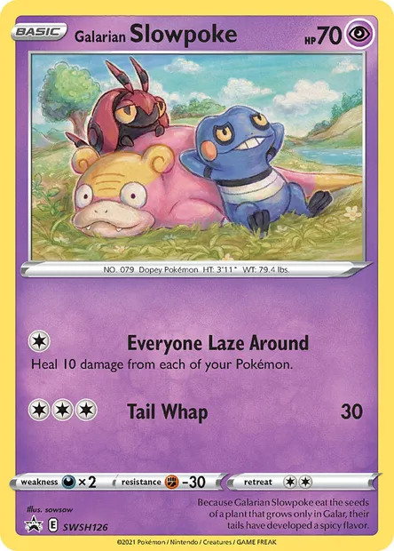 Galarian Slowpoke, Pokémon card SWSH 126 — SWSH Black Star Promos set