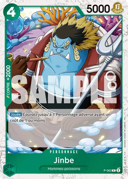Jinbe, carte One Piece P-063 — extension Carte promo