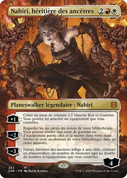 Nahiri, héritière des ancêtres, carte Magic ZNR 282 — extension Renaissance de Zendikar