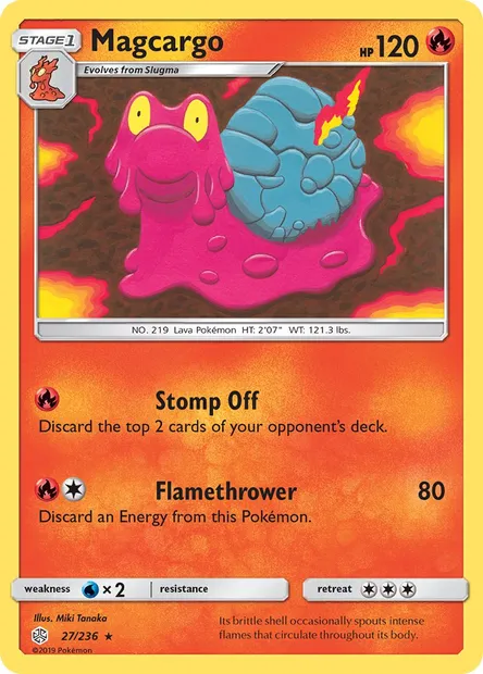 Magcargo, Pokémon card CEC 27 — Cosmic Eclipse set
