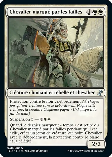 Chevalier marqué par les failles, carte Magic TSR 38 — extension Spirale Temporelle Remastered
