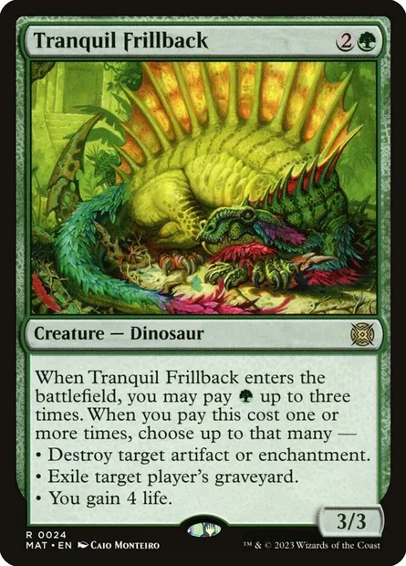 Tranquil Frillback, Magic card MAT 24 — March of the Machine: The Aftermath set