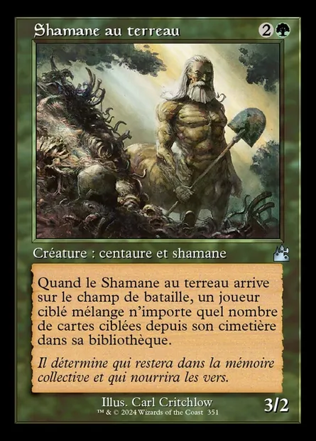 Shamane au terreau, carte Magic RVR 351 — extension Ravnica Remastered