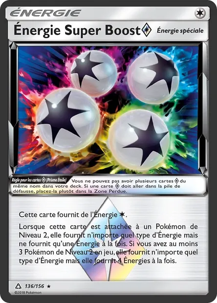 Énergie Super Boost ◇, carte Pokémon UPR 136 — extension Ultra-Prisme