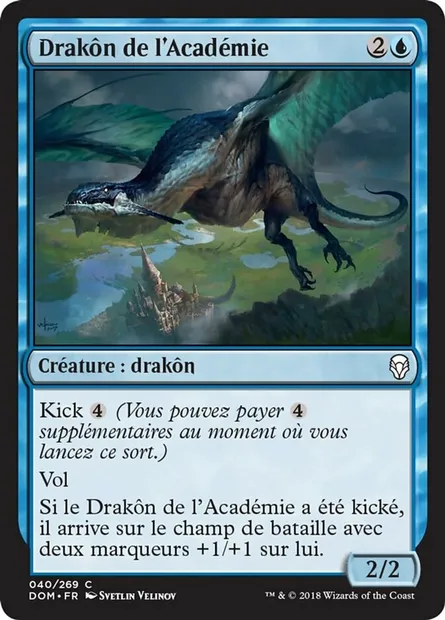 Drakôn de l'Académie, carte Magic DOM 40 — extension Dominaria